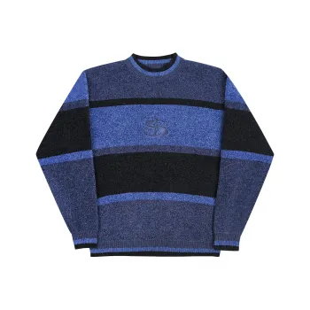 YARDSALE SS24 Phantasy Chenille Sweater Knitwear Unisex Black/Midnight Blue