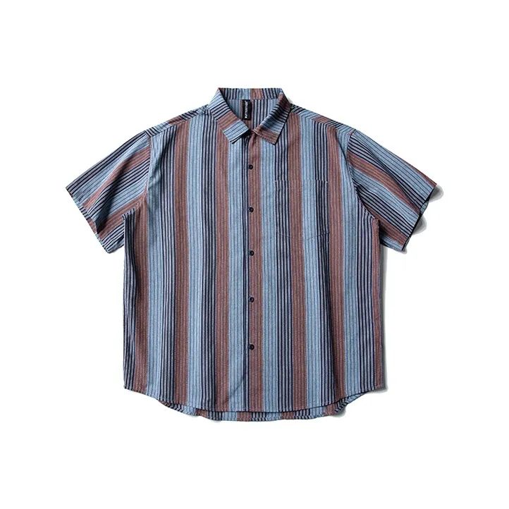 VERAF CA Shirt Unisex Red Blue Stripes-0