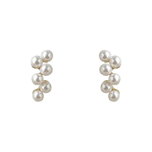 NATURALLYJOJO Faux Pearl Earrings Women's Gold-0
