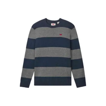 Levi's Sweater Men's Blue Gray Stripes