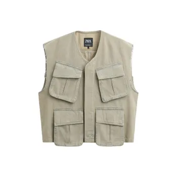 ZARA Tank Tops Men Green