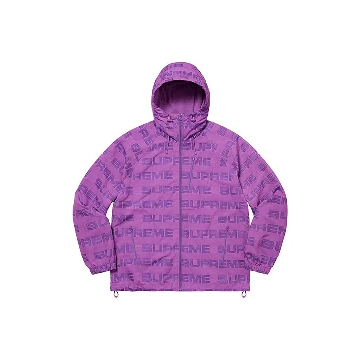 Supreme Logo Ripstop Hooded Track Jacket-3