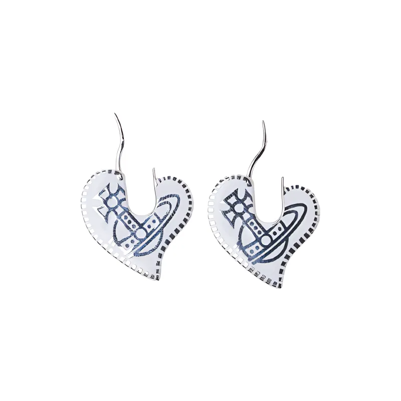 Vivienne Westwood Platinum Resin Earrings Women's Silver-2