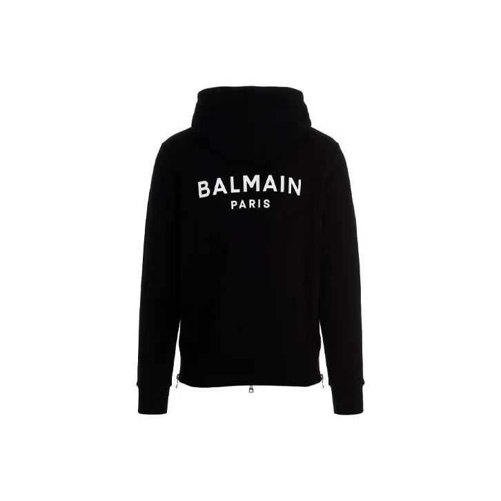 BALMAIN Zipped Printed Hoodie-0