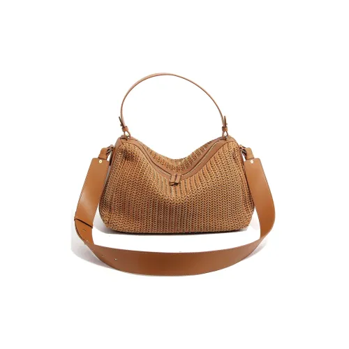 YOCAMU Cow Leather Pillow Bag Shoulder Bag Large Size Women's