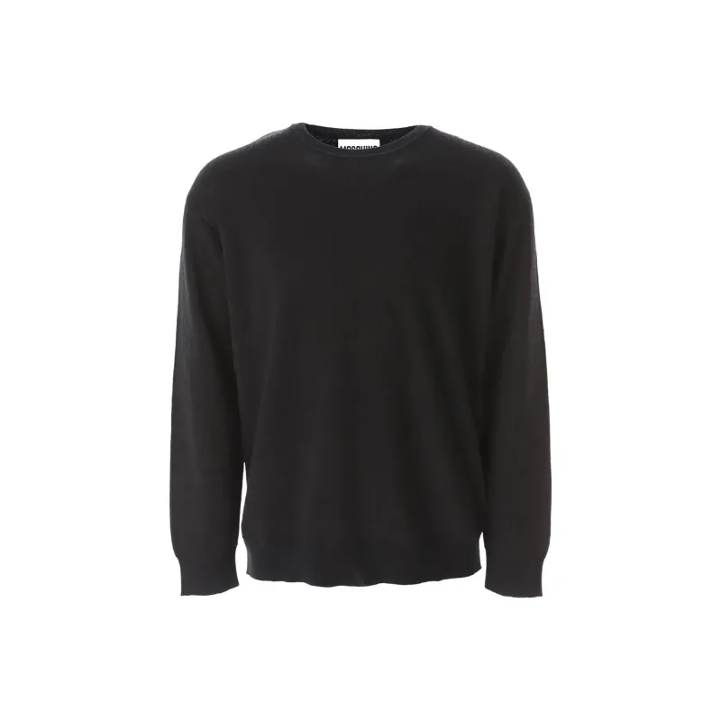 MOSCHINO Logo Intarsia Crewneck Knitted Jumper-0