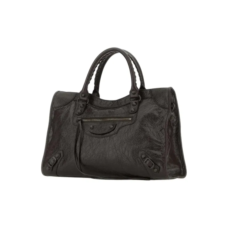 Balenciaga Le City Leather Tote Bag, Shopping Bag, Shoulder Bag, Handbag Medium Size Women's Dark Coffee-1