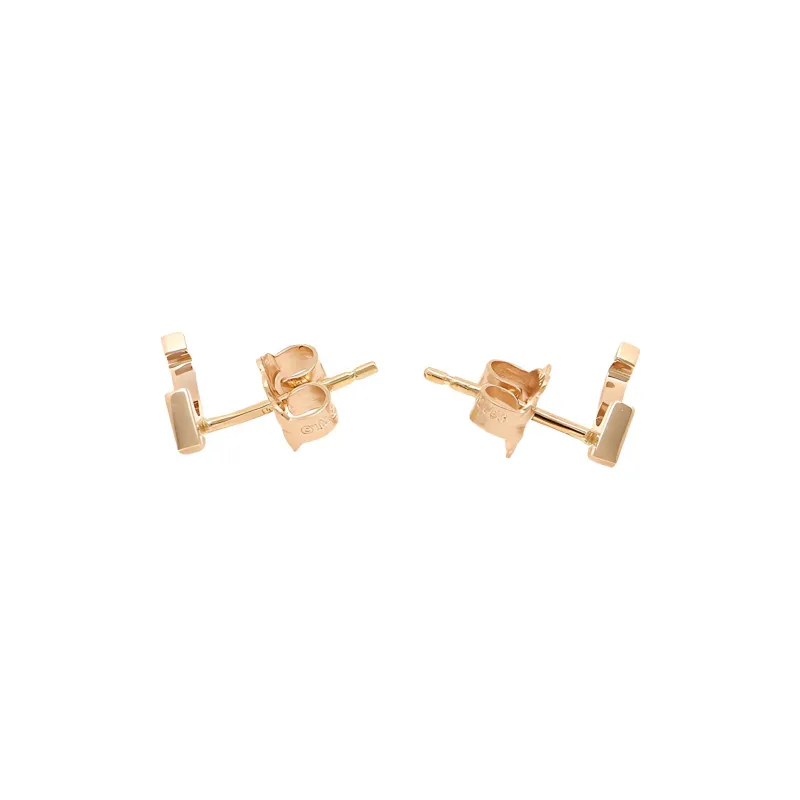 TIFFANY & CO. T Stud Earrings Women's Rose Gold-2