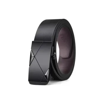 AUGUST HARMONY PU Belt Unisex Black 3CM