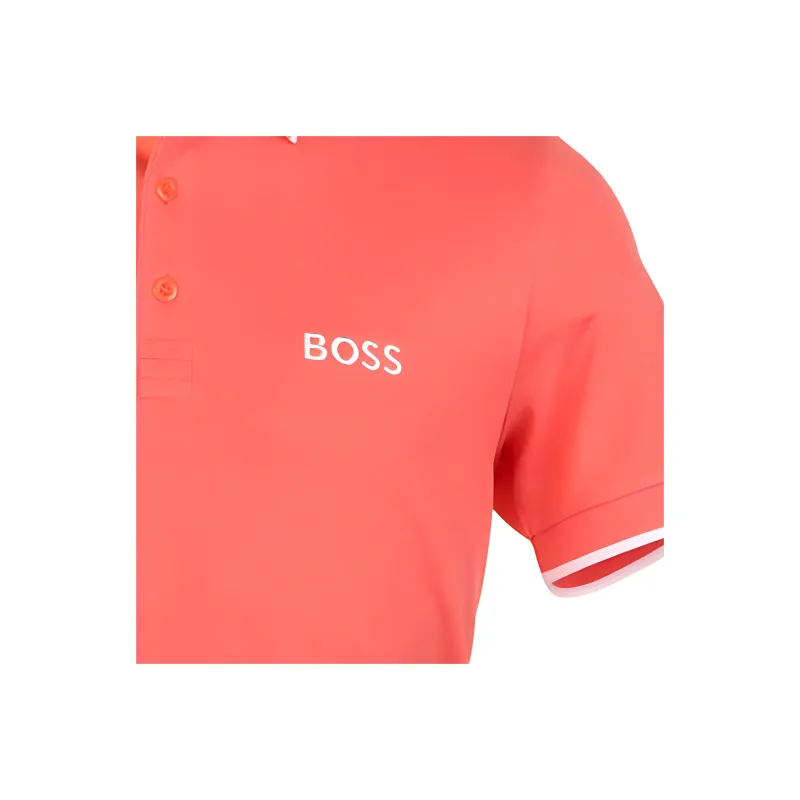 HUGO BOSS Logo embroidered Piqué Polo Shirt-4
