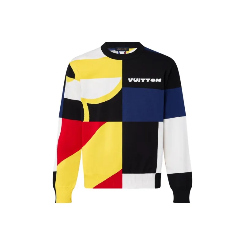 LOUIS VUITTON Jacquard Cotton Knit Crewneck-0