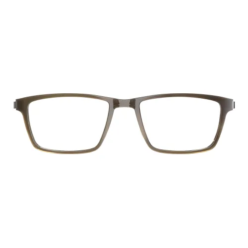 LINDBERG Square Eyeglass Frames Unisex Brown
