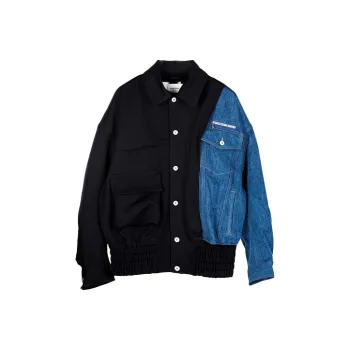 Feng Chen Wang Jackets Men Black Blue