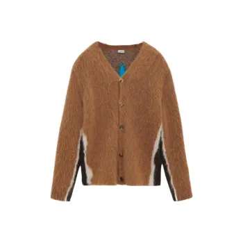 LOEWE Textured Fabric Long Sleeve Cardigan