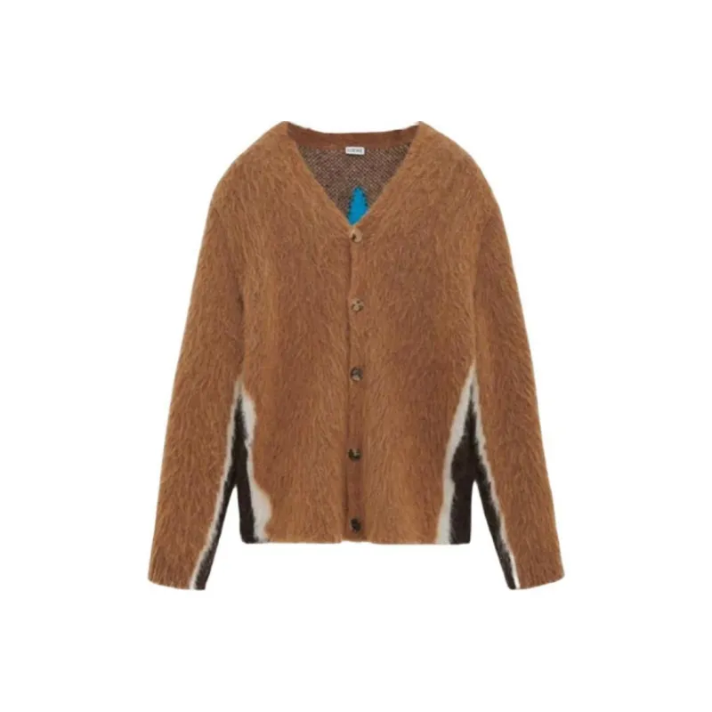 LOEWE Textured Fabric Long Sleeve Cardigan-0