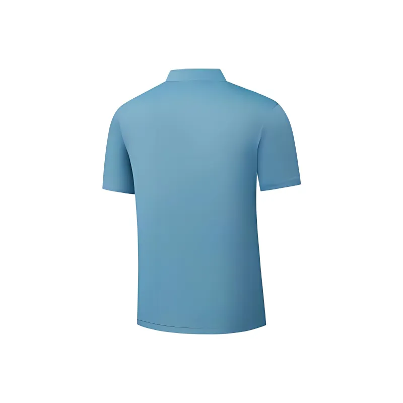 QIAODAN Polo Shirt Men's Twilight Mountain Blue-1