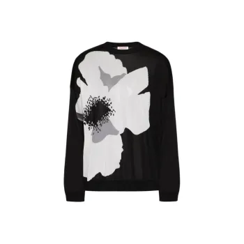 Valentino Floral Patterned Crewneck Jumper
