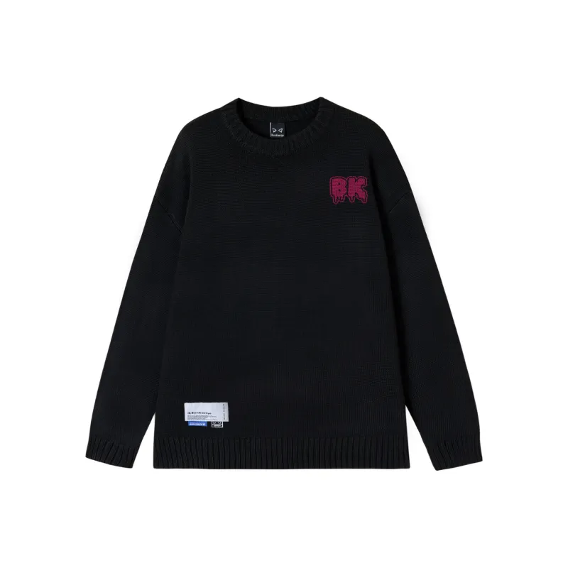 BIENKIMIIYE Basic Solid Color Pullover Loose Fit Knitwear Unisex-2