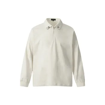 GBXM Polo Shirt Unisex White Heather Gray