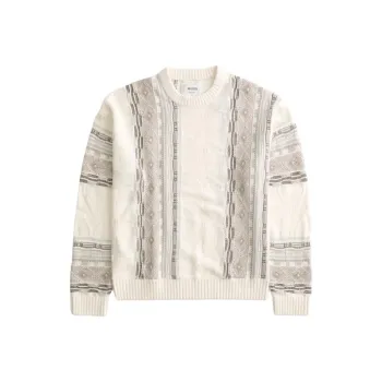 Hollister Sweater Men's White Stripes