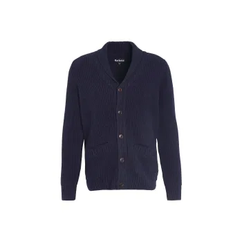 BARBOUR Rochester Cardigan Knitwear Men's Marine Blue