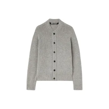 PALM ANGELS Logo Intarsia Buttoned Cardigan