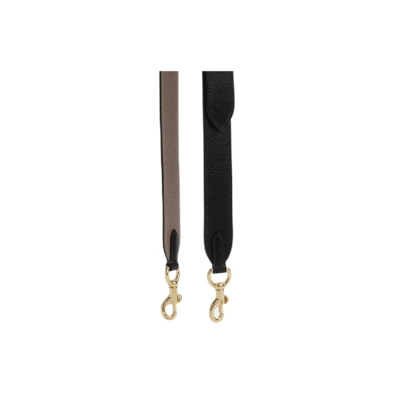 COACH Leather Bag Strap Women's Black-3