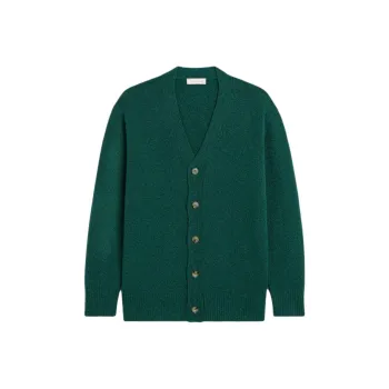 MACKINTOSH Stockholm Dark Green Merino Wool & Cashmere Cardigan Knitwear Men's Dark Green