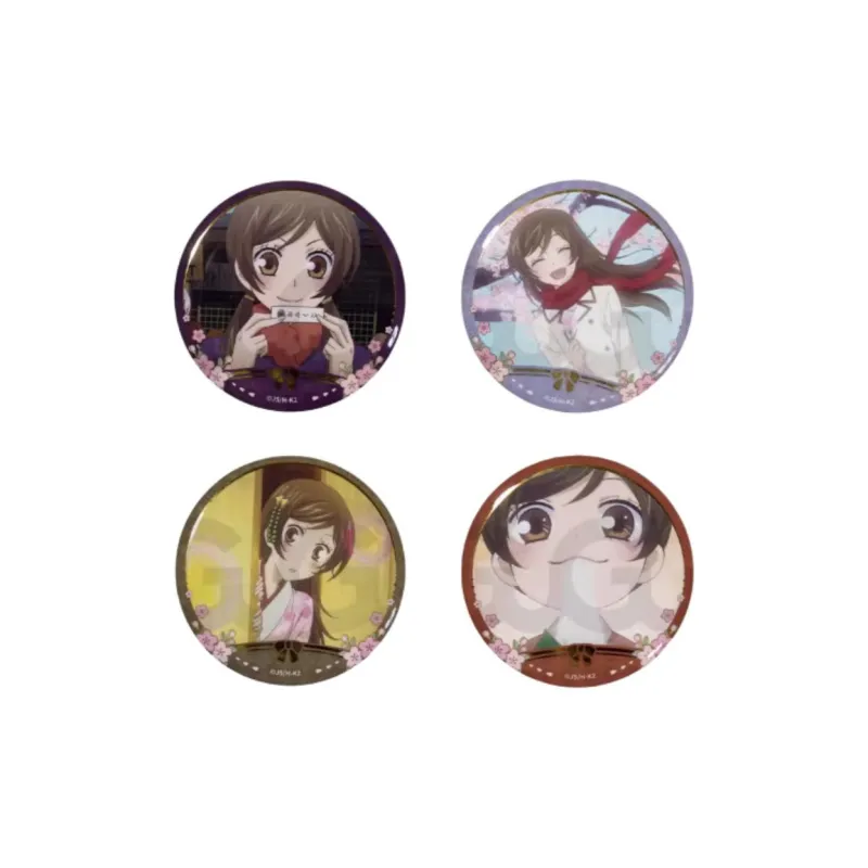GuGuGuGu Fresh Look Girlish Yujin, Animation, Scene Writing Tinplate Badge Merch Badges-2