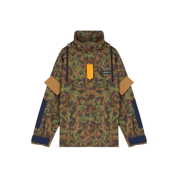 VERSACE Jackets Unisex Army Green-0