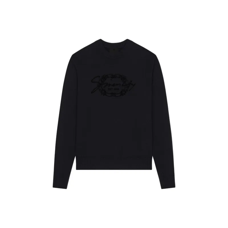 Givenchy Logo Embroidered Knit Sweater-0