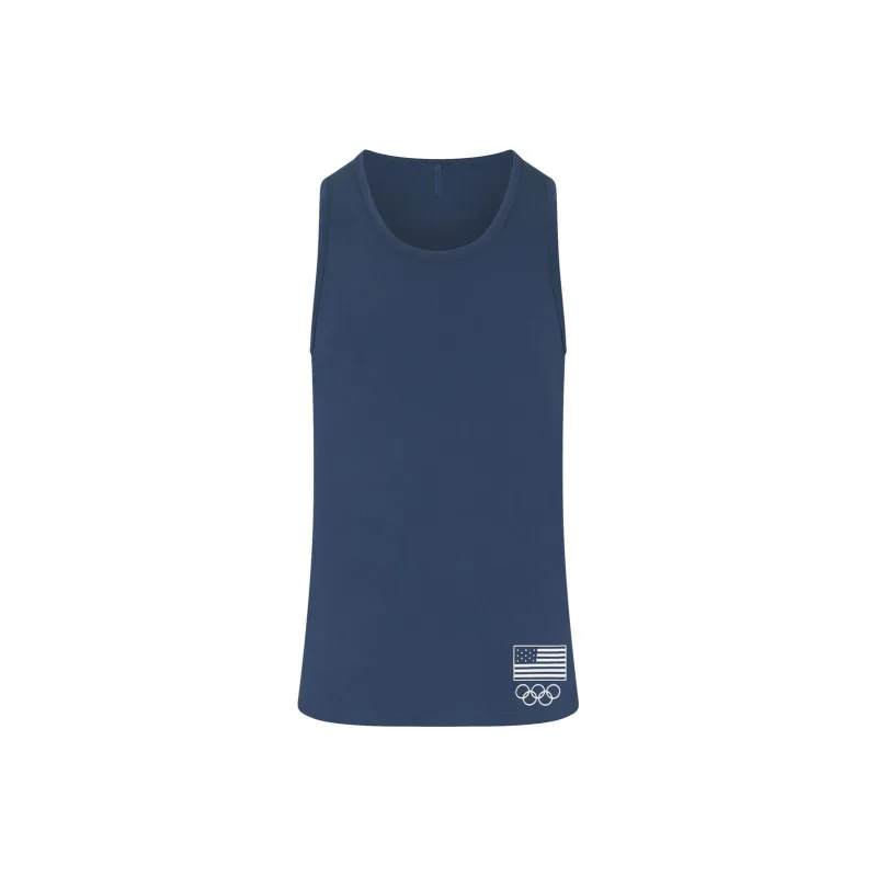 SKIMS x MEIGUOAOYUNDUI LIANMINGKUAN Tank Tops Men's NAVY/Marine Blue-0