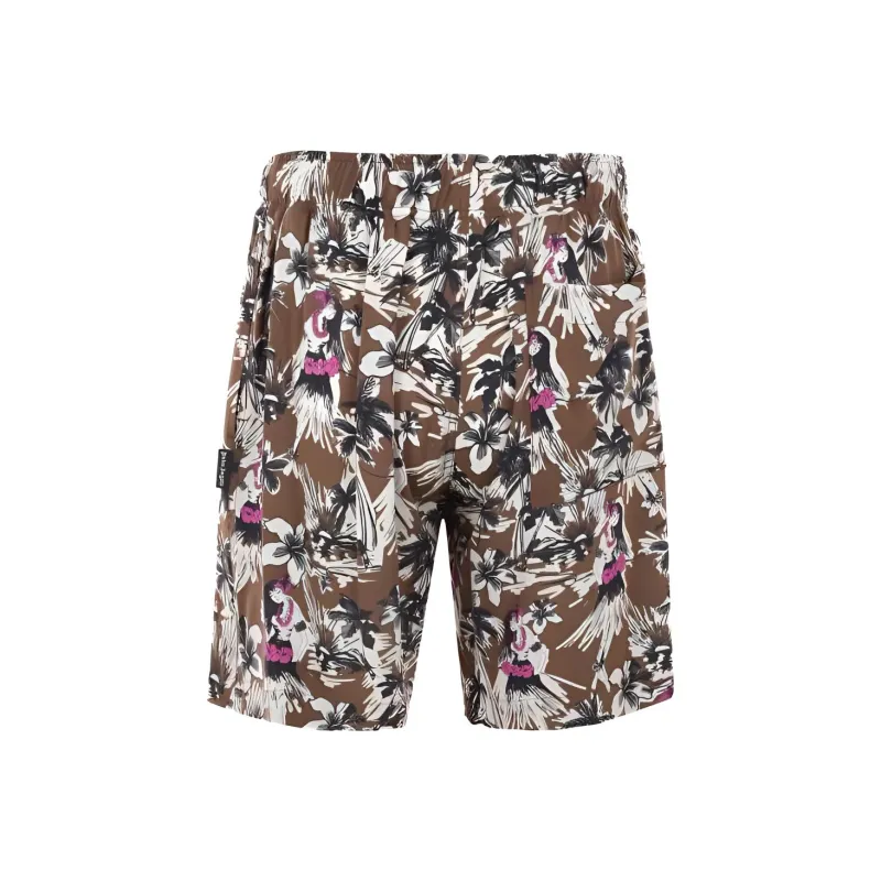 PALM ANGELS Hula Viscose Short Pants-1