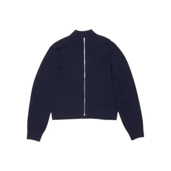 Acne Studios Knitted Fabric Cardigan Unisex Marine Blue