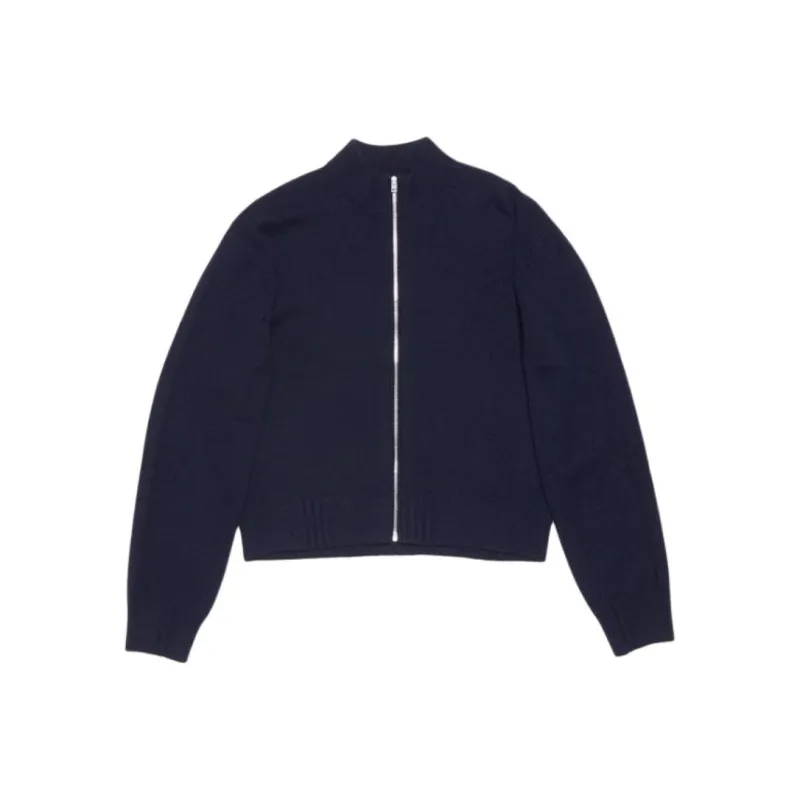 Acne Studios Knitted Fabric Cardigan Unisex Marine Blue-0
