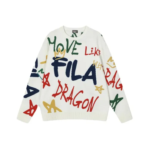 FILA Dragon Series Knitwear Unisex Cloud White
