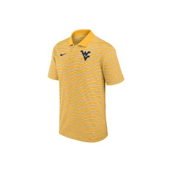 Nike West Virginia Mountaineers Primetime Victory Striped Men's Nike Dri FIT College Polo