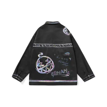 GENANX Loose Fit Jacket Unisex Black