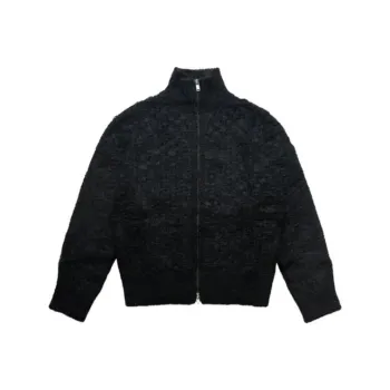 JIL SANDER Chunky Knit High Neck Cardigan