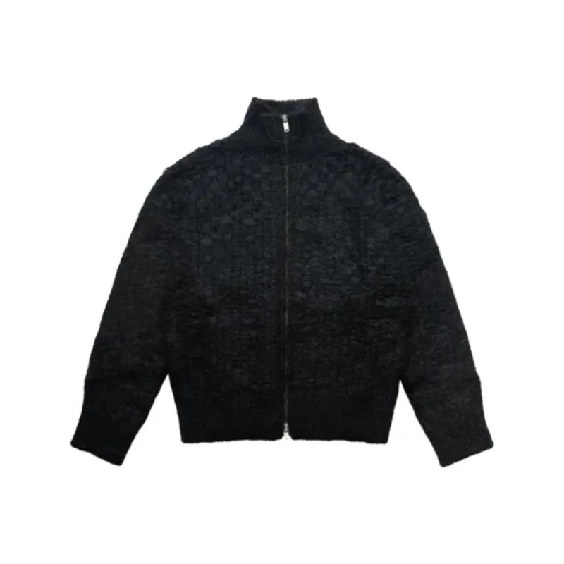 JIL SANDER Chunky Knit High Neck Cardigan-0