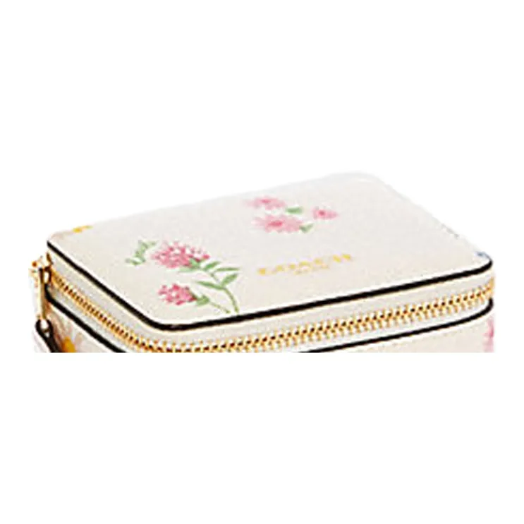 COACH Jewelry Bo Canvas Makeup Bag Mini Unisex White-4