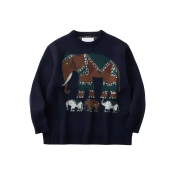 White Mountaineering Sweater Men's Navy Blue