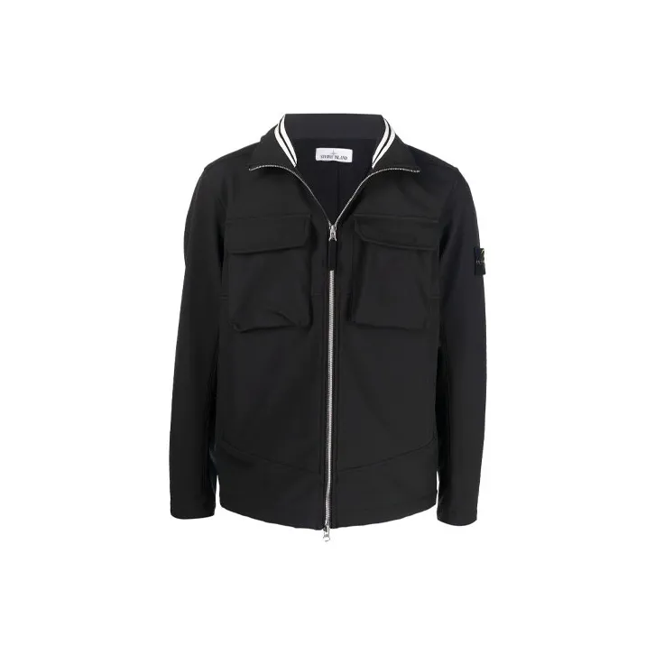 STONE ISLAND LIGHT SOFT SHELL R SERIES SOFT SHELL Jackets Men Black-0