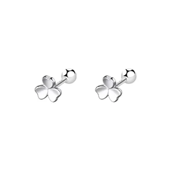 Rhymes S999 Fine Silver Stud Earrings Women's