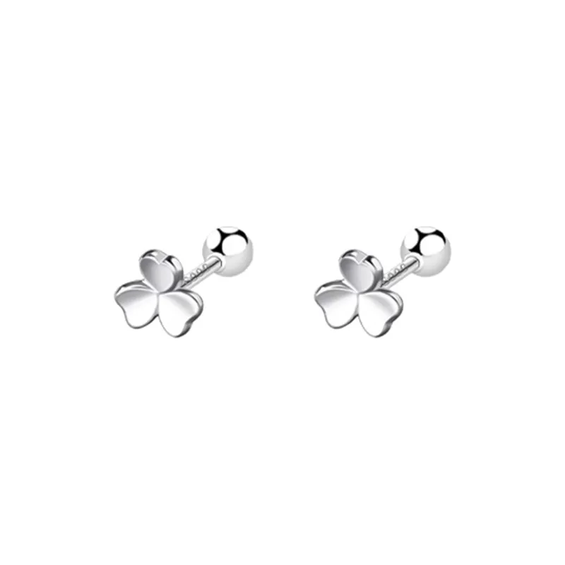 Rhymes S999 Fine Silver Stud Earrings Women's-0