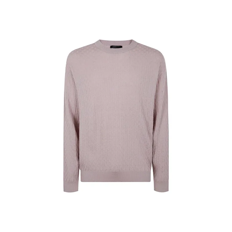 EMPORIO ARMANI Drop Shoulder 3D Knitted Jumper-0