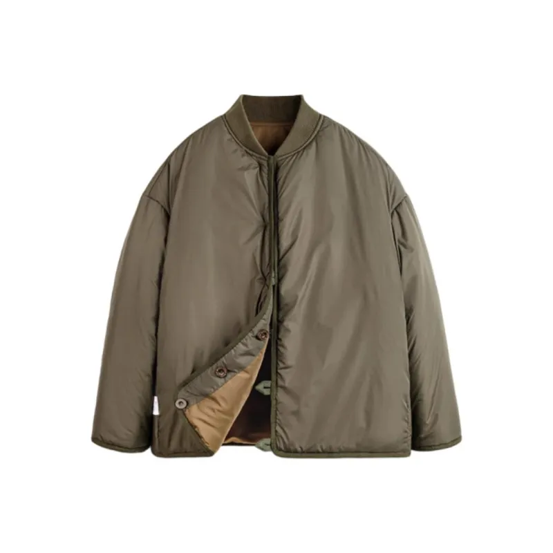 MADEN Baseball Jacket Women's Olive Green-3