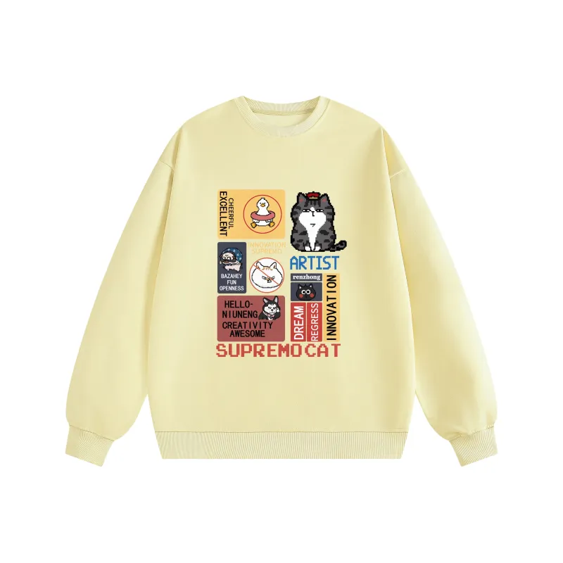 Supremo Cat Sweatshirts Unisex-8