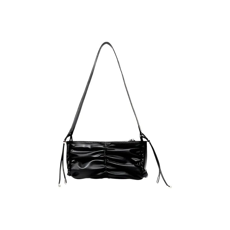 Julychagall Cow Leather Shoulder Bag Regular Women's Black-3