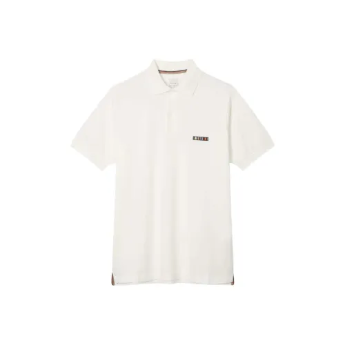 Paul Smith Stripe Trim Embroidered Polo Shirt